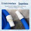 1.5" Skimmer Drain Pump Hose: Self-Floating, Soft Pool Vacuum & Cleaning Connector.