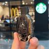 PZQ2   Car Key Bag Case Cover For Mercedes Benz 2023 2024 Glc300L Glc260L C260L C20 C Class Car Key Cover Suede Shell Protector Styling