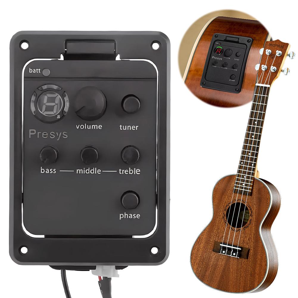 Acoustic Guitar Pickup Guitar Preamp Equalizer Battery Powered Pickup Tuner Portable Digital Tuner Pickup Guitar Accessories Australia