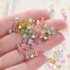 1 Strip 4mm Shiny Crystal Beads Bicone Beads 80pcs Glass Beads Loose Spacer Beads for Bracelet DIY Jewelry Making