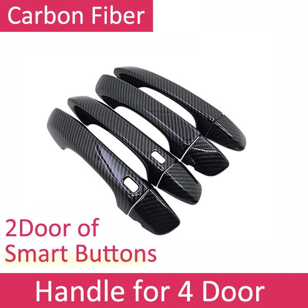 For Volkswagen VW Tiguan AD BW MK2 2016 2017 2018     Carbon Fiber Door Handle Cover Trim Protective Stickers