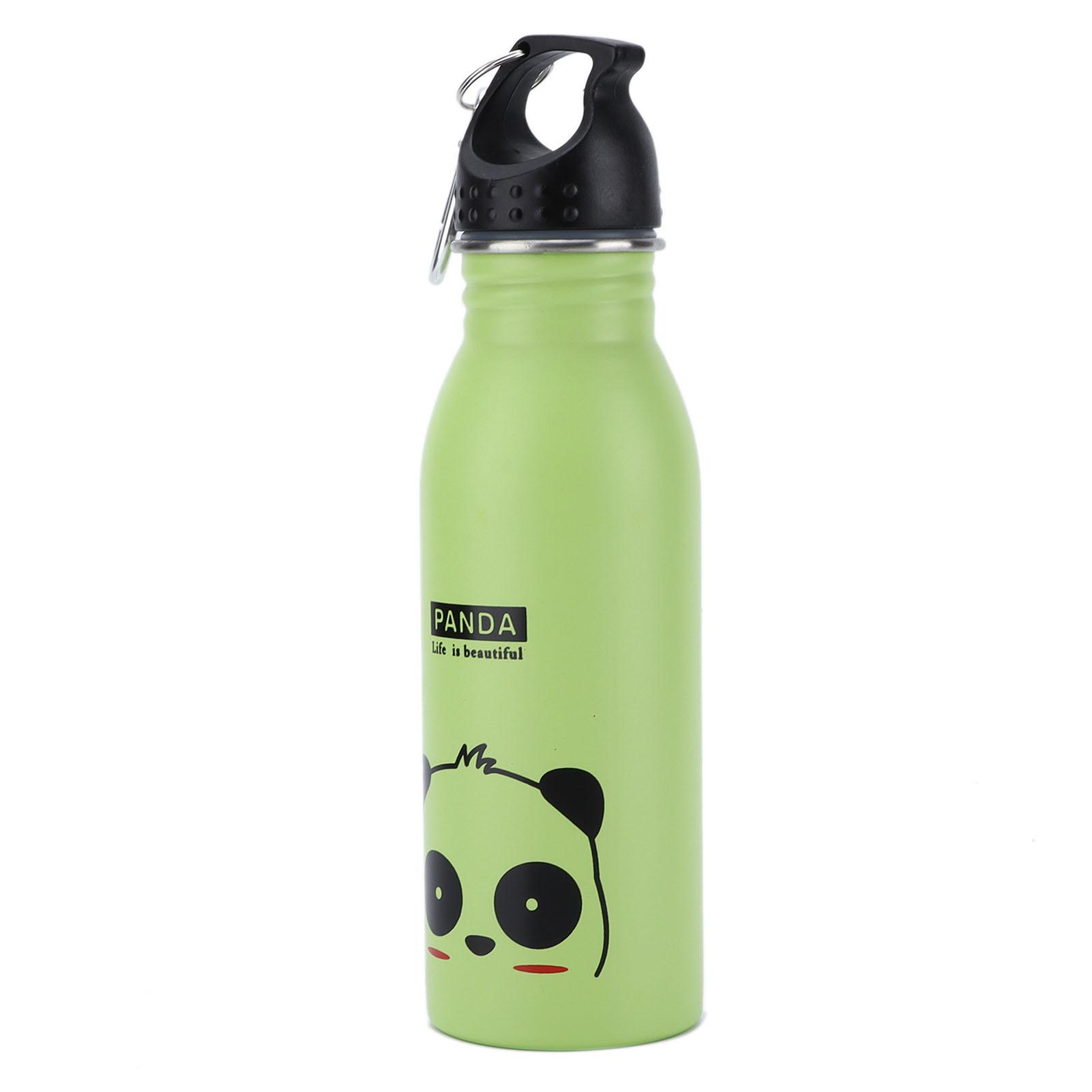

K601 Cute Cartoon Water Bottle Insulated Vacumm Stainless Steel Sport Water Bottle for KidGreen Panda