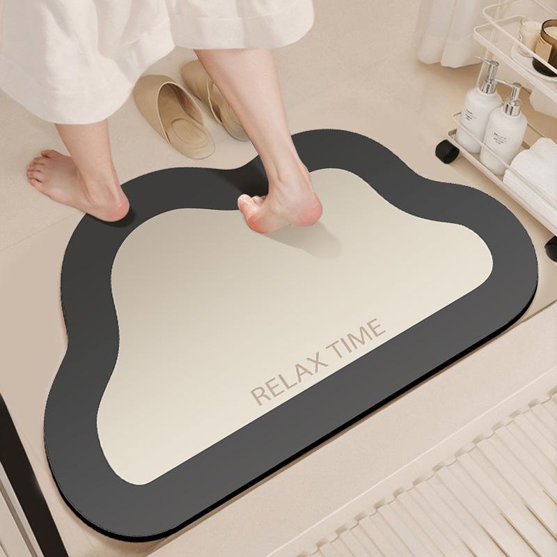 Cloud Floor Mat Bathroom Diatom Mud Soft Mat Non-slip Absorbent Bathroom Bathroom Door Mat Quick Drying Carpet