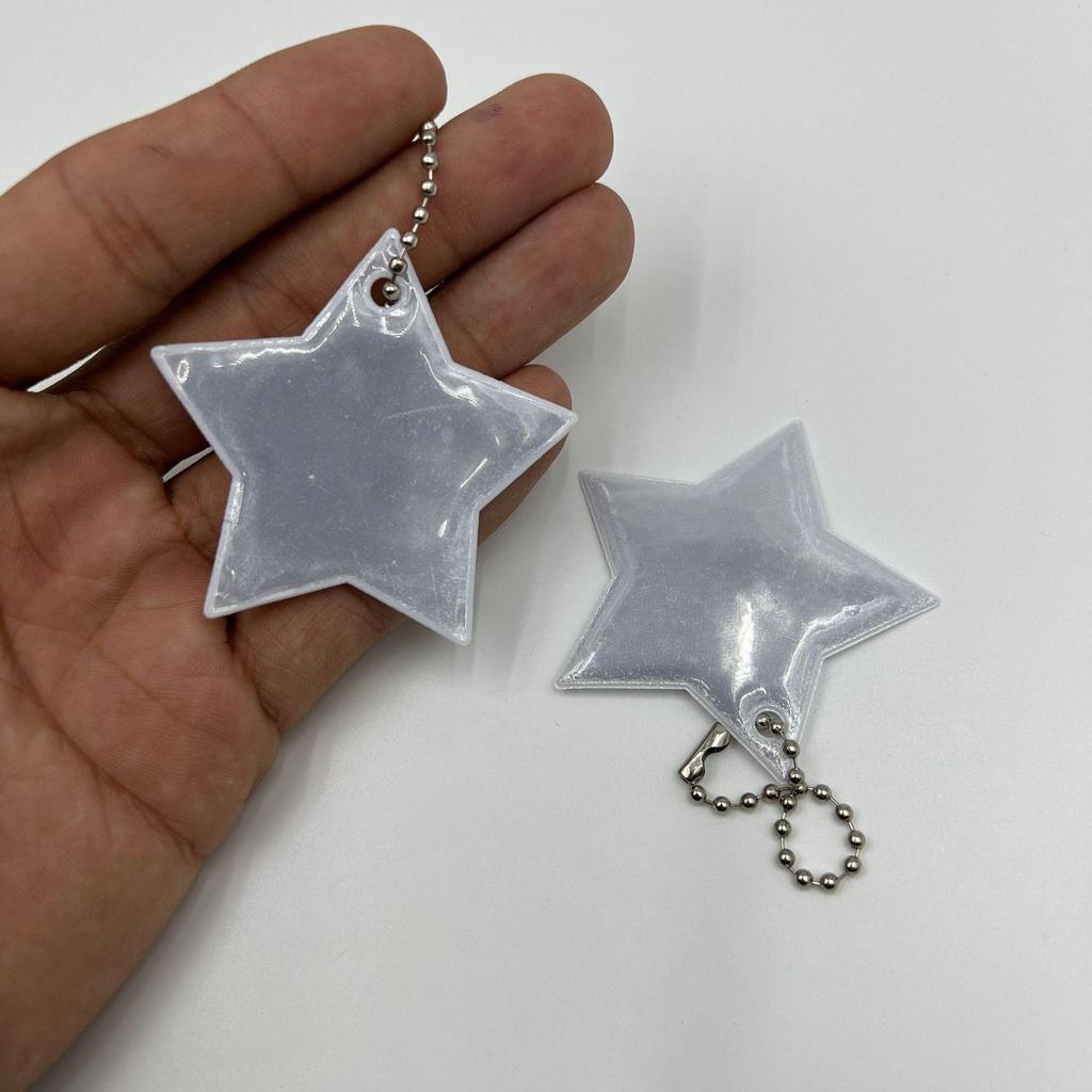 13-Color Reflective Star Pendant: Customizable Logo Keychain & Backpack Ornament