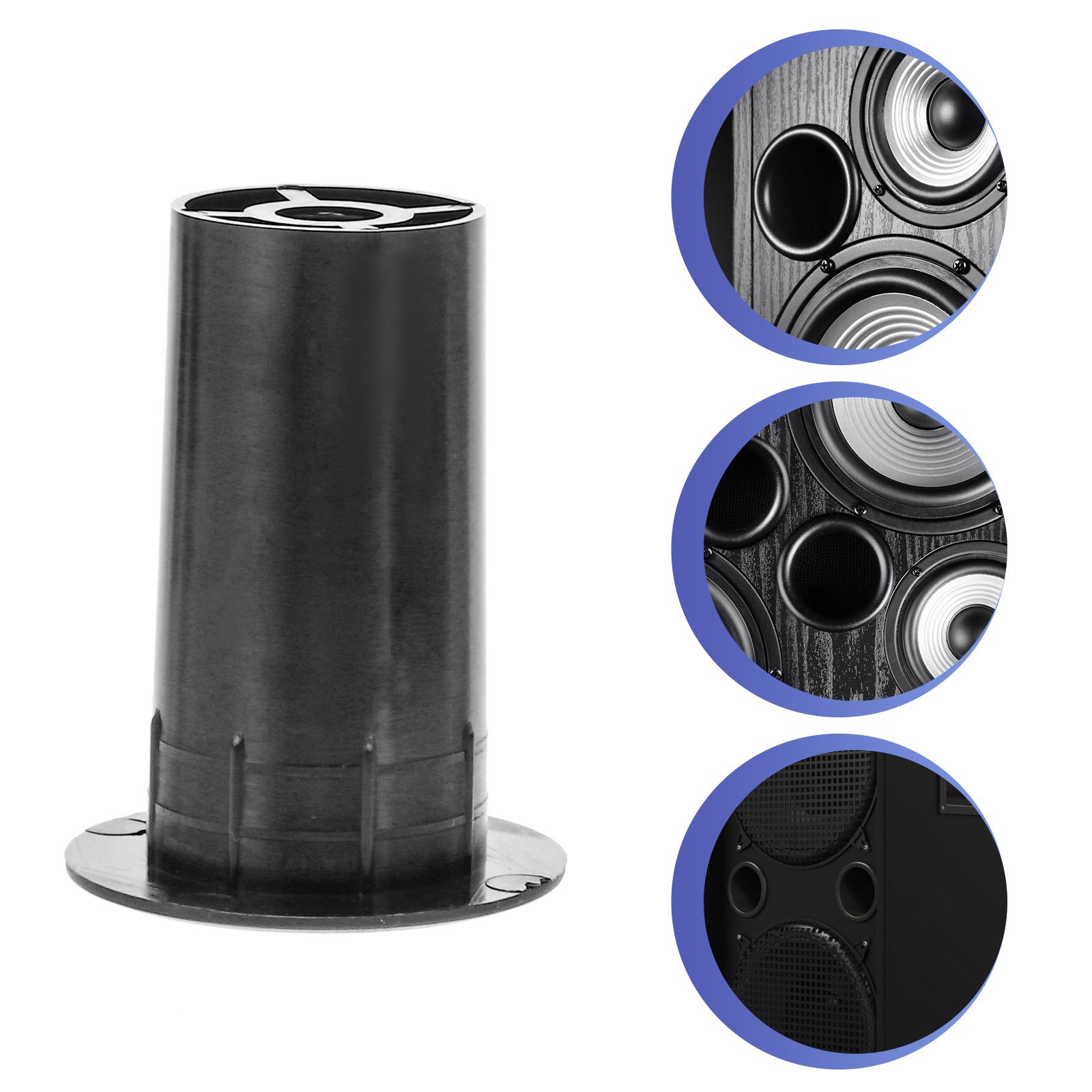 

8 Pcs Speaker Sound Tube Pod Subwoofer Port Pipe Bell Mouth Enclosure Bass Abs Cabinet чорний