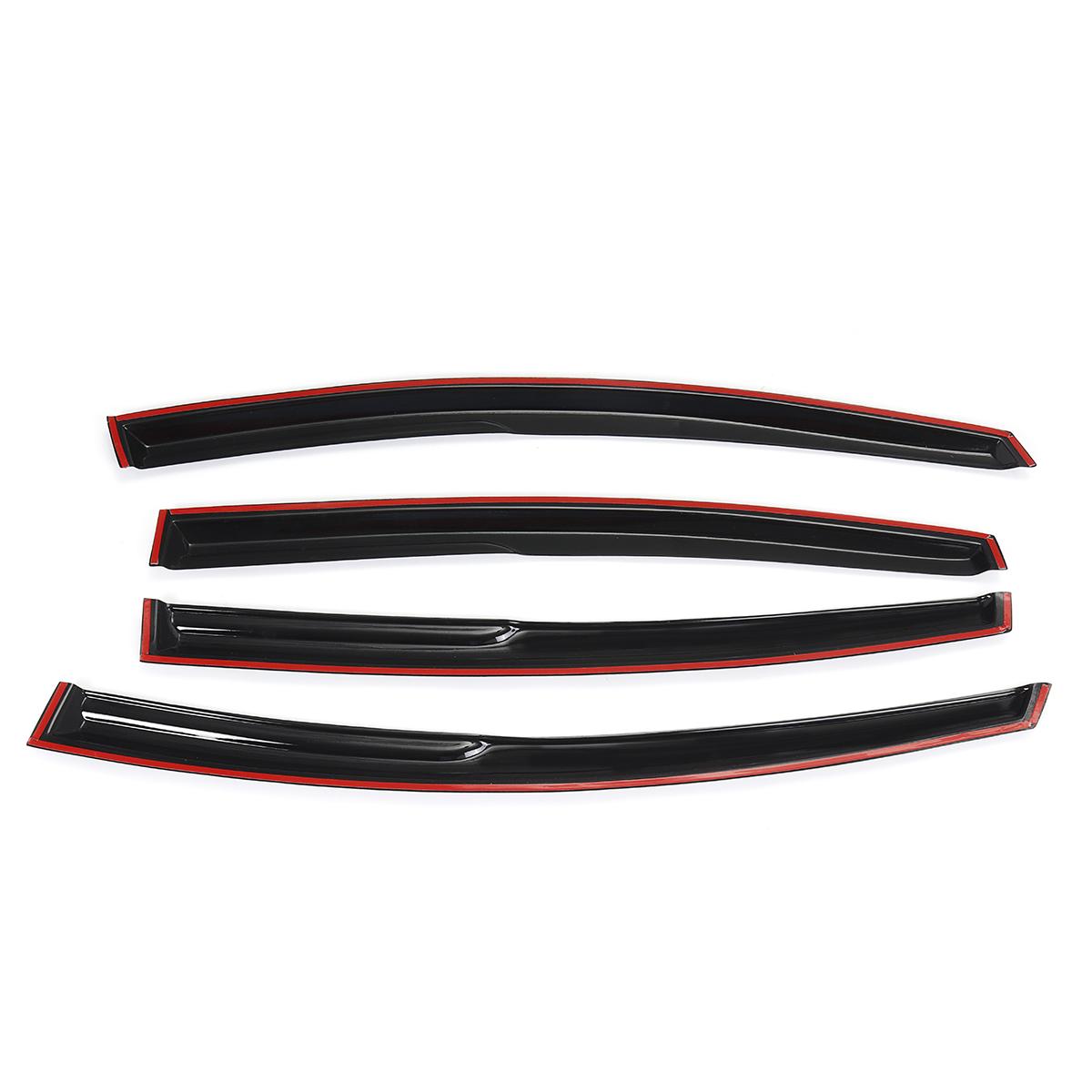 

4 шт. ветровые дефлекторы для окон автомобиля, тонированные для Kia Rio III Sedan 2011, 2012, 2013, 2014, 2015, 2016, 2017, черные навесы, навесы