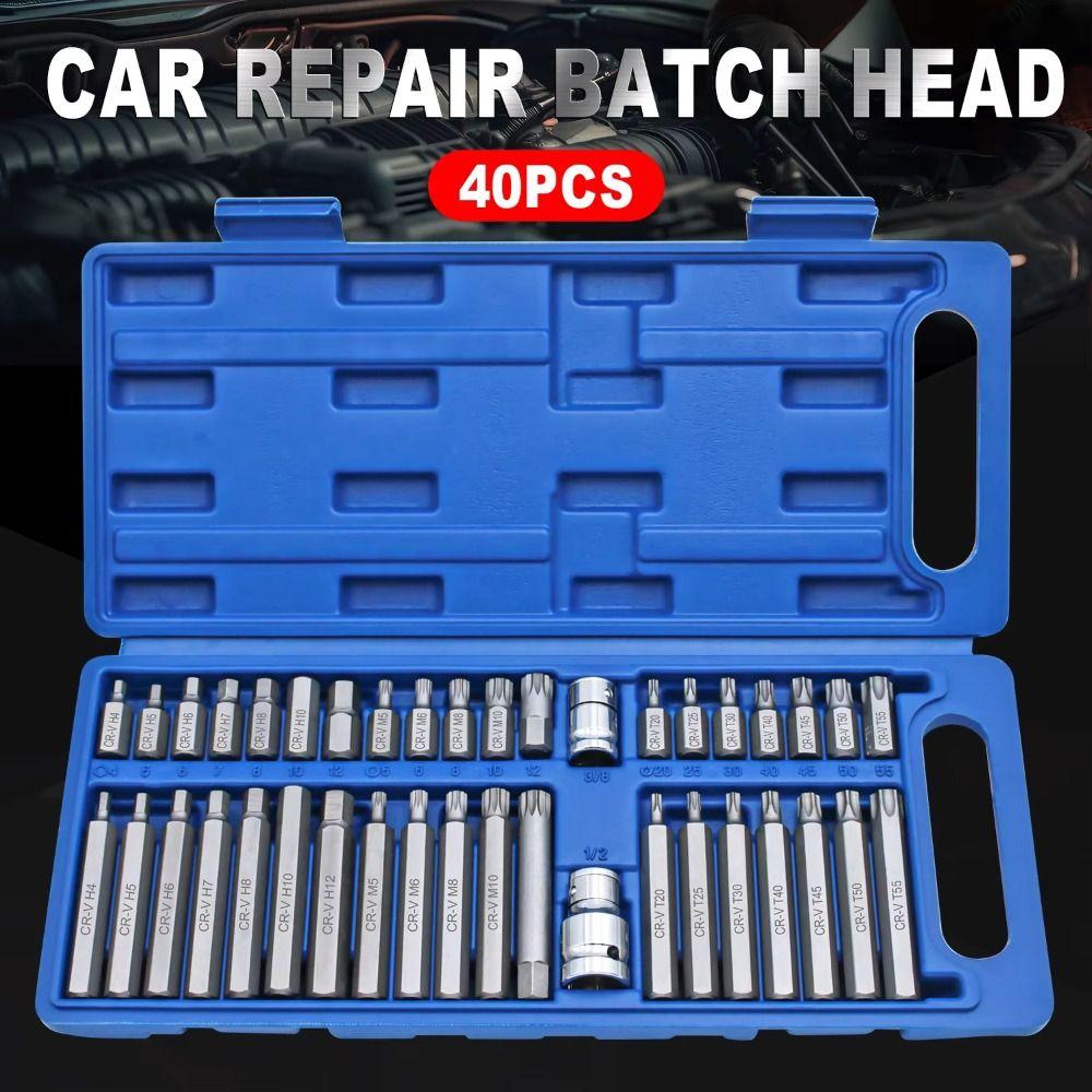 40Pcs High Quality Hexagonal Wrench Set Extended Screwdriver Batch Head Set  Automotive Repair