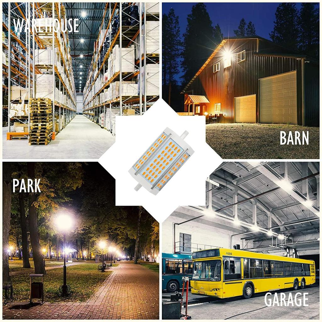 R7S LED Bulb 118MM Dimmable 30W J118 Floodlight 120V Double Ended 300W Halogen Bulbs Replacement for Household Lighting Floodlight (6000K-Cool White)