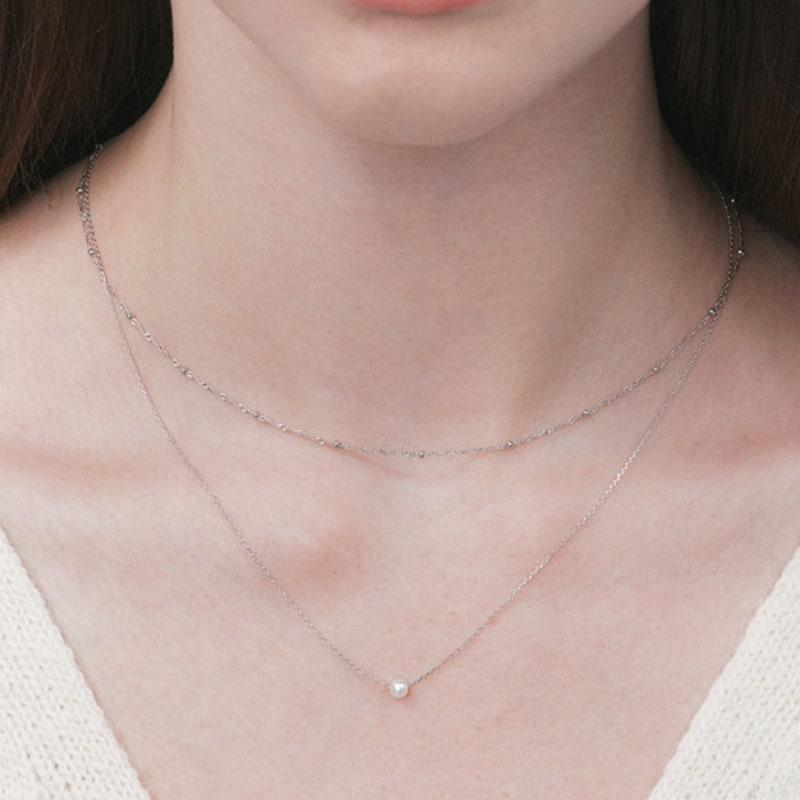 ENGBROX dusk pearl layered necklace