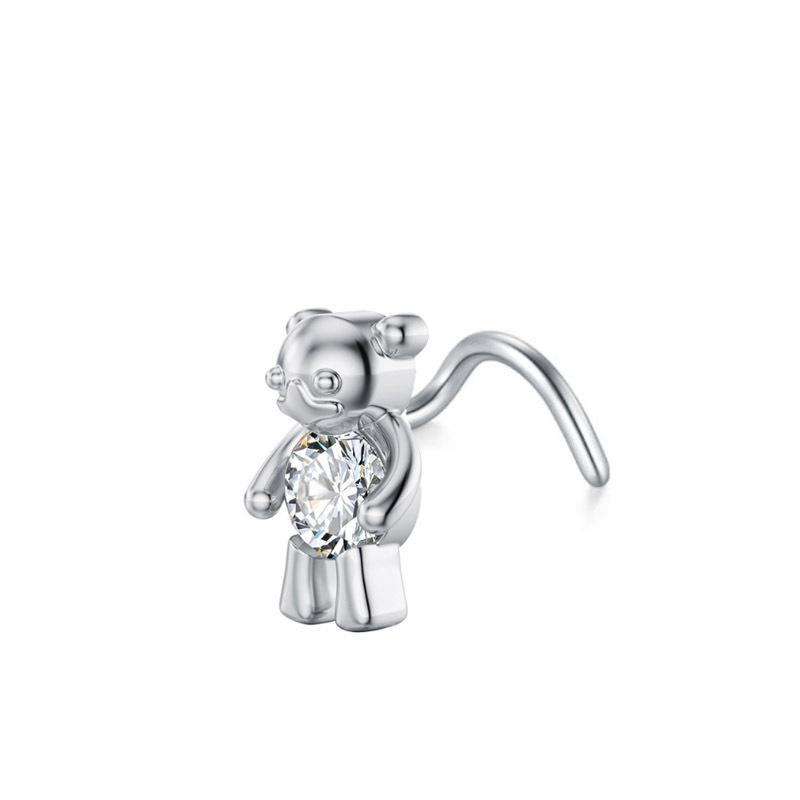 20g titanstål L-stång Kreativ näsdekoration Europeiska och amerikanska näspunktssmycken Fashionabla vermikulit näsnaglar