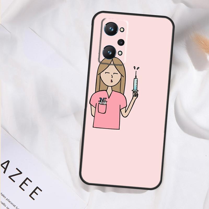 Nurse Medical Medicine Health Case For Realme GT7 Pro GT6 11 12 13 14 15 Pro Plus C55 C53 C35 C33 C61 C65 C67 C53 C71 C75