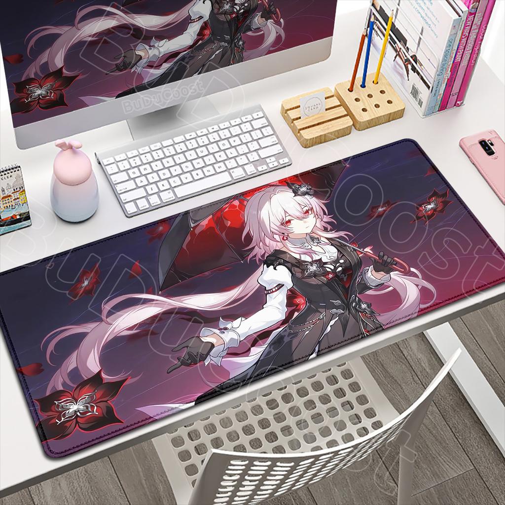 Anime Amphoreus Mouse Pad Gaming Honkai Star Rail Chrysos Heir Desk Mat Computer Accessories Mousepad Stitch Edge Keyboard Mat