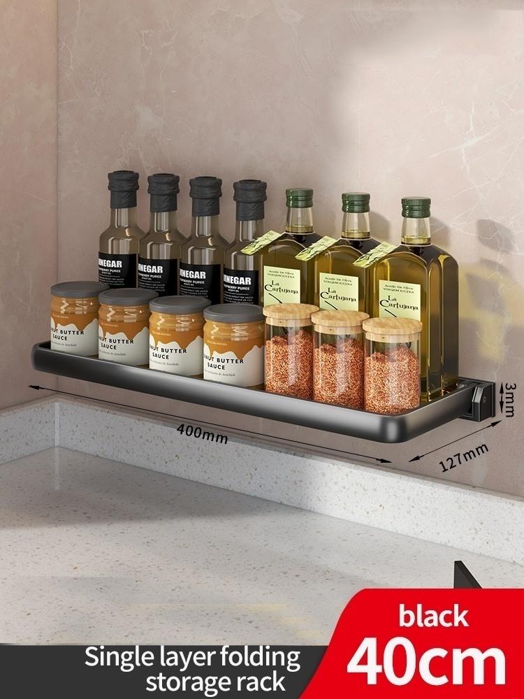 Folding Kitchen Spice Storage Knives Holder Knife Stand Spice Rack Organizer Knives Spoon and Chopsticks Rest Hanging Organizers