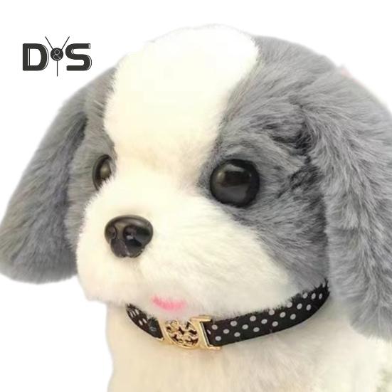 Electric Plush Dog Toy Baby Tummy Time Interactive Barking Tail Wagging Walking Puppy Toy Early Education Crawling Animal Toy Toddlers Boys Girls