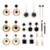 925 Silver Four-Leaf Clover Star Earrings, Korean Style, Slim Design for Women
