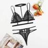 Sexy Lingerie Set for Women Hollow Bandage Bikini Bra G-String Suit Lace Erotic Costume Porno Sex Adult Underwear Clothes
