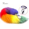 Relax Body Colorful Faux Tail Women Metal Anal Butt Plug Adults Adult Products Prostate Massager