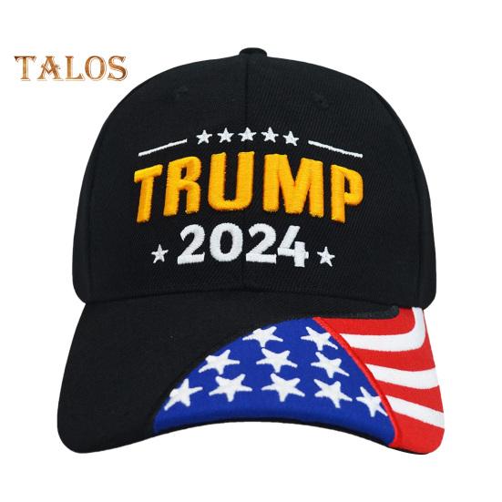 

Вышитая надпись на бейсболке Трампа демонстрирует поддержку Америки и президента Трампа Предвыборная кампания президента 2024 года Митинг под американским флагом Вечеринки унисекс чёрный