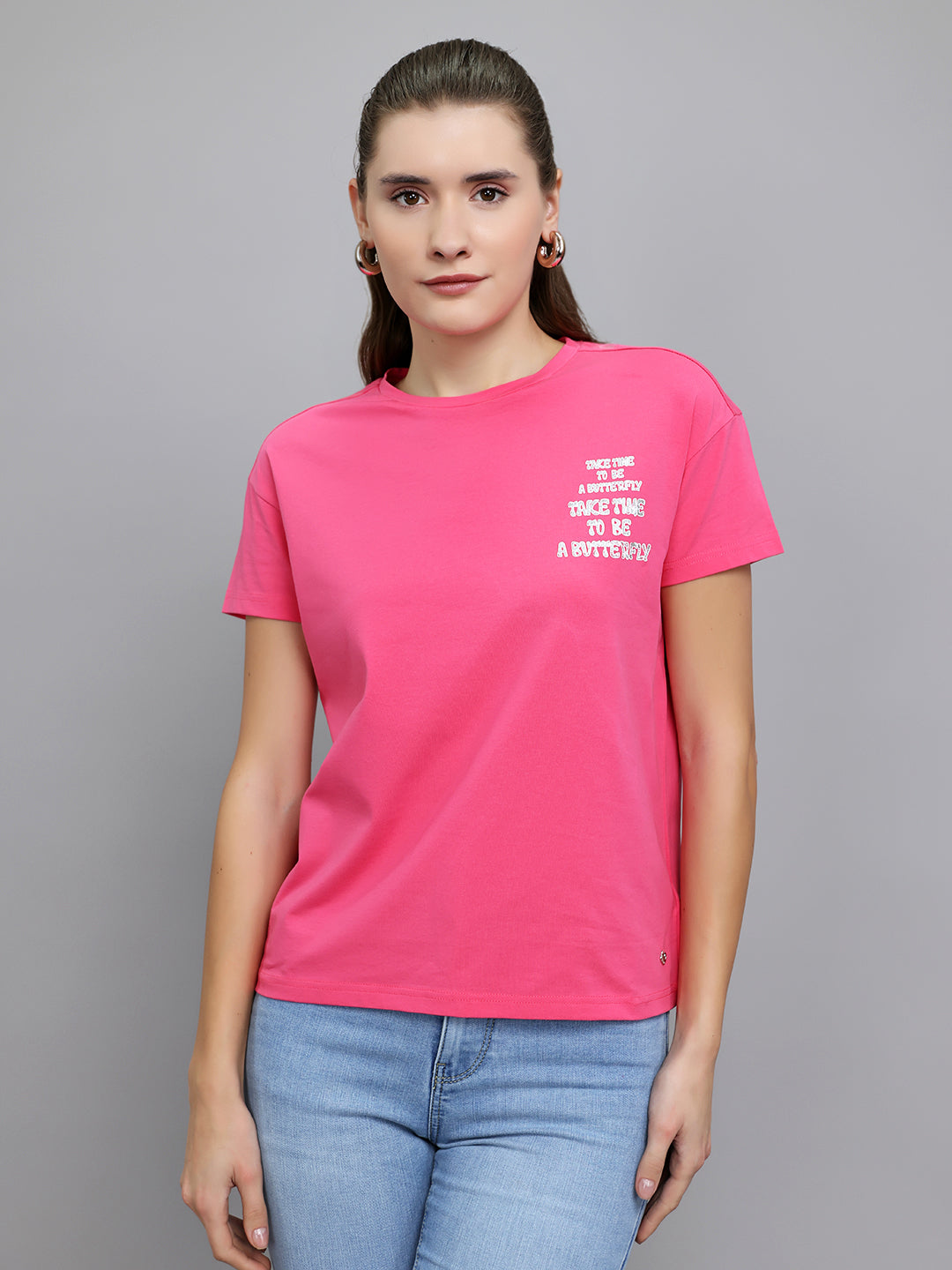 Monte Carlo Women Regular Fit Magenta Top M маджента