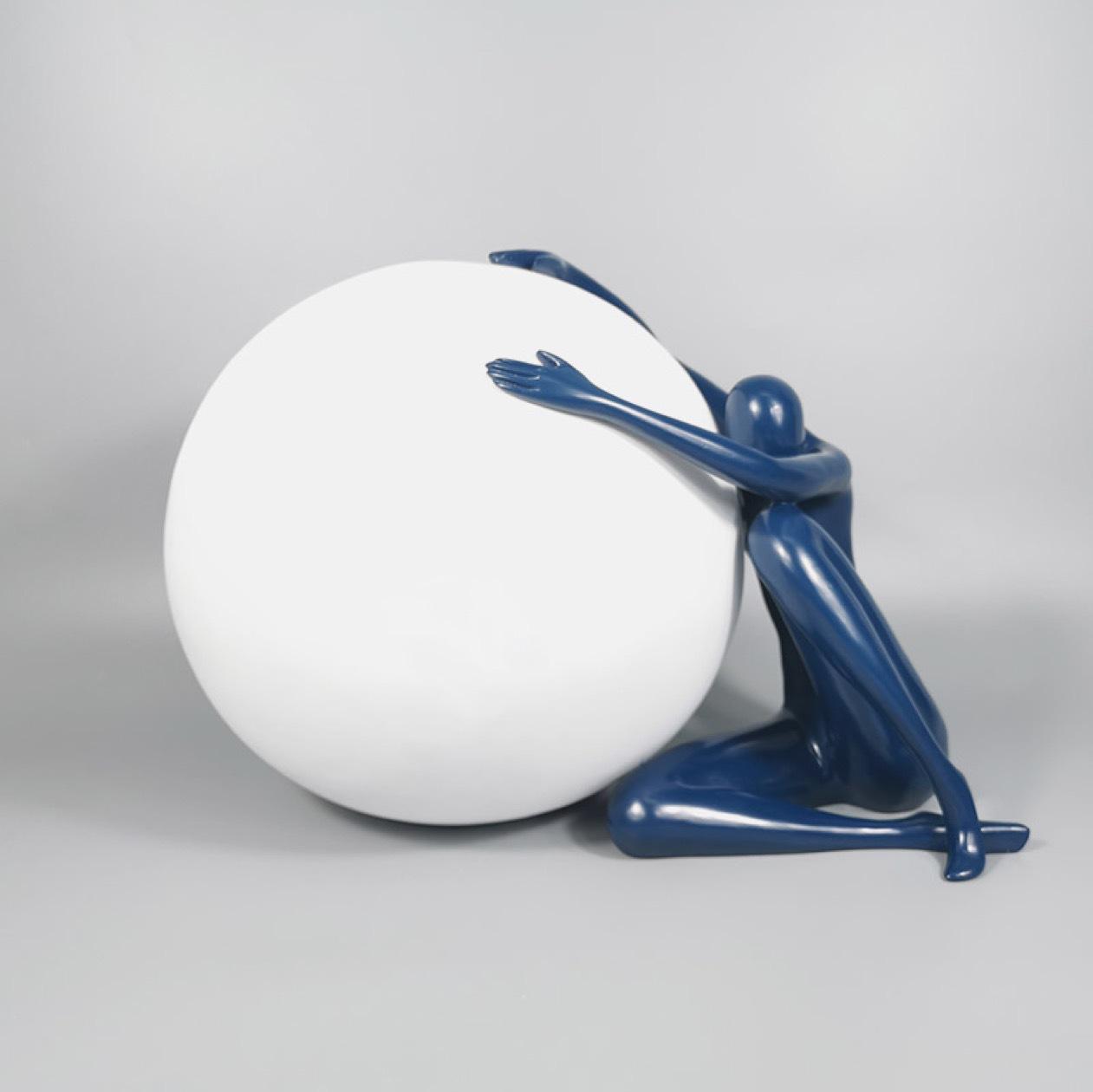 

Светодиодная настольная лампа Nordic Creative Human-Shaped Sculpture для комнаты Бесплатная доставка для настольной лампы с регулируемой яркостью, ночника для спальни синий