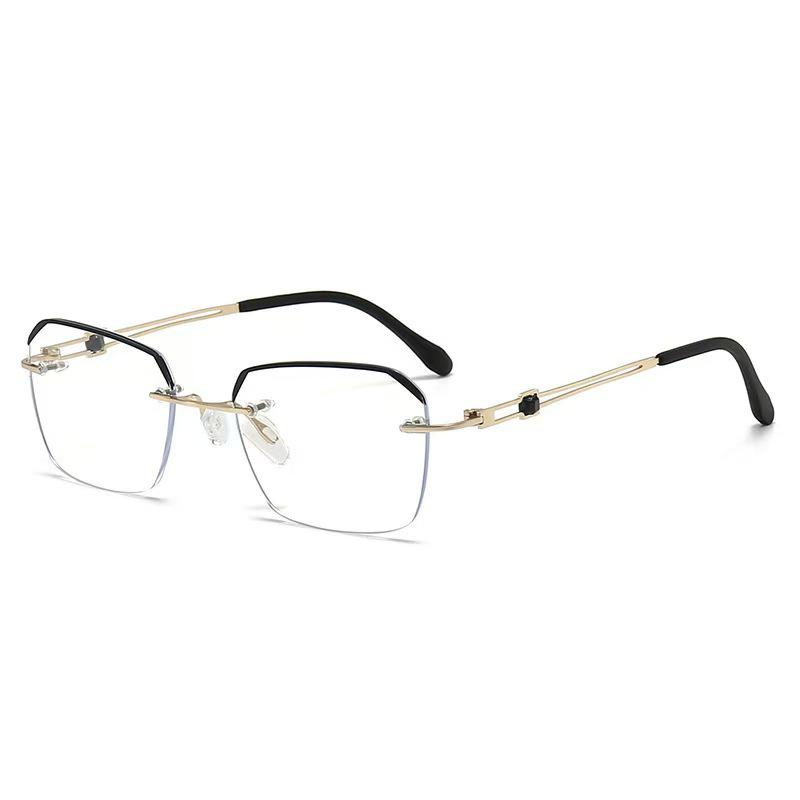 Men's and Women's Retro Ultralight Rimless Anti-Blue Light Reading Glasses