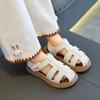 Girls' Hollow Sandals Summer New Style Children's Princess Toe Shoes, Little Girls' Soft Soled Baby Roman Shoes Summer Style