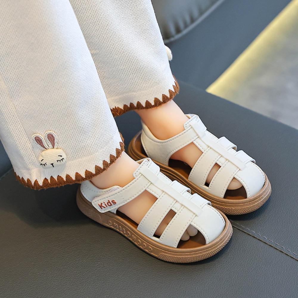Girls' Hollow Sandals Summer New Style Children's Princess Toe Shoes, Little Girls' Soft Soled Baby Roman Shoes Summer Style