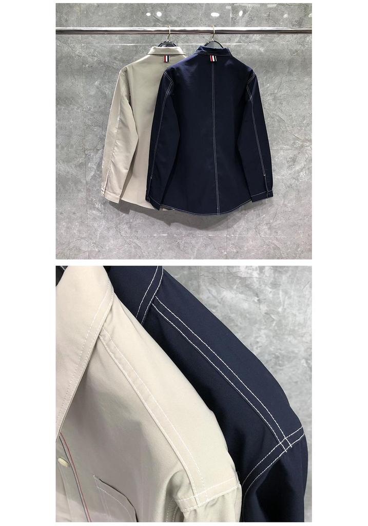 TIME BREATHE Men's Retro Workwear Jacket - Spring/Autumn Casual Versatile Shirt Style