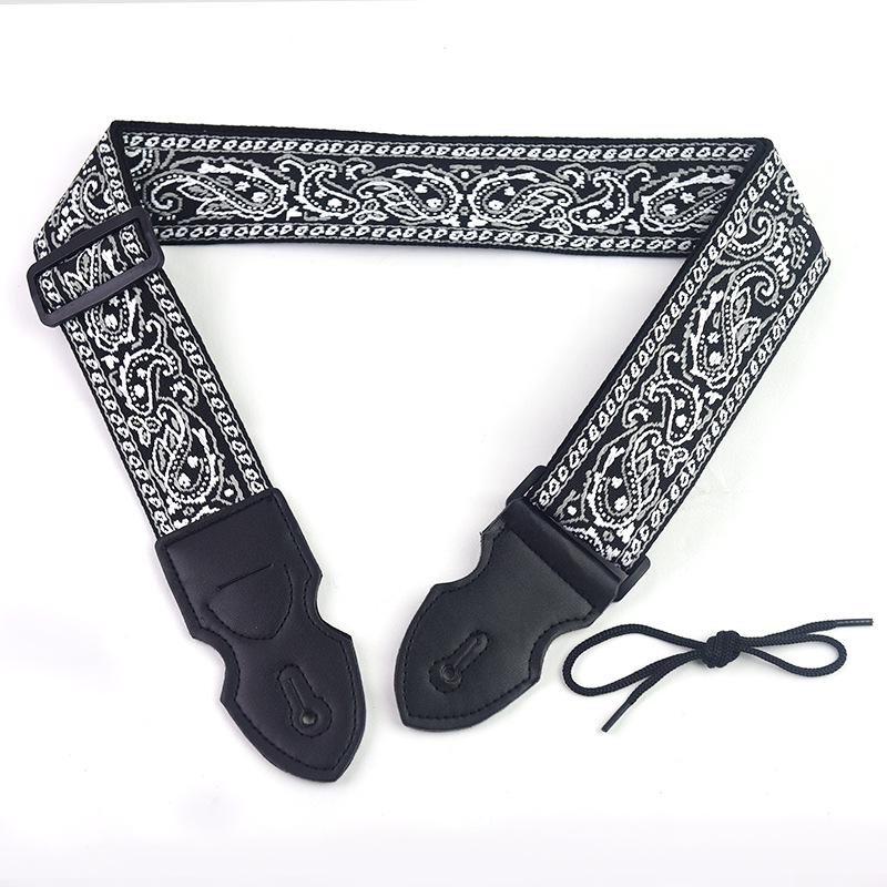 Premium Thickened Embroidered Guitar Strap for Acoustic & Electric Guitars - UK Design