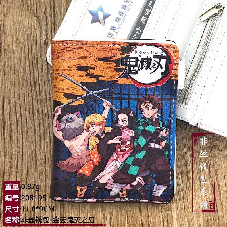 Japan cartoon comics Demon Slayer Stylish Vertical Bag Card Holder Coin Purse 0027
