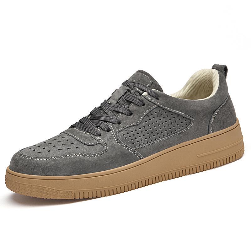Men's Spring Low-Top Breathable Suede Retro Sneakers - Large Size Casual Shoes