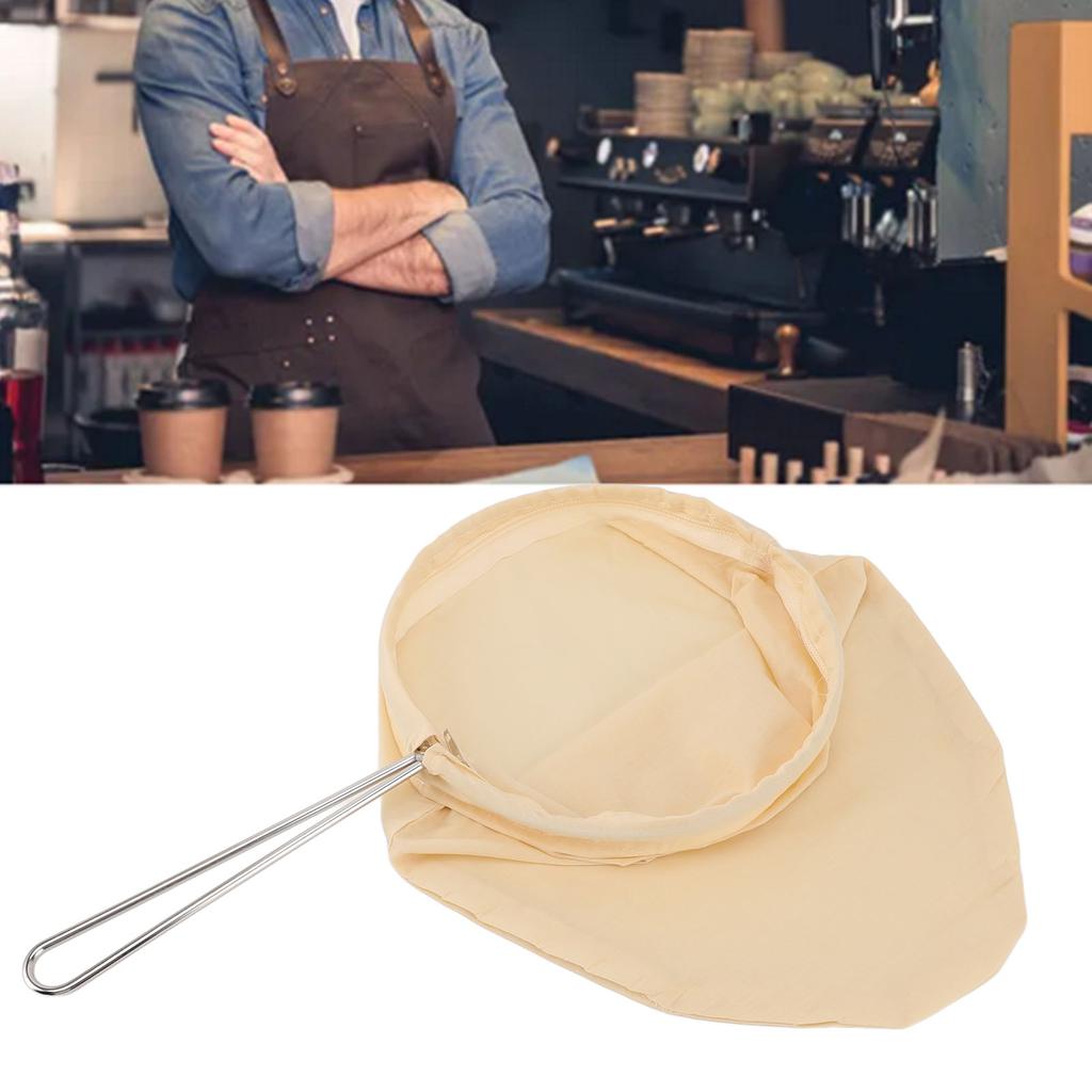 Food Strainer Bags with Stainless Steel Handle Frame Design Reusable Food Filter Bags for Nut