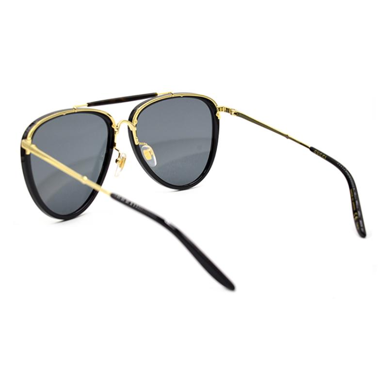 GUCCI Fashion Urban Modern Aviator Sunglasses Men's Black