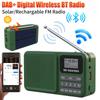 Portable DAB+ Digital Radio Bluetooth-Compatible Solar Powered/Rechargable Emergency Radio Receiver LCD Display Wireless Speaker