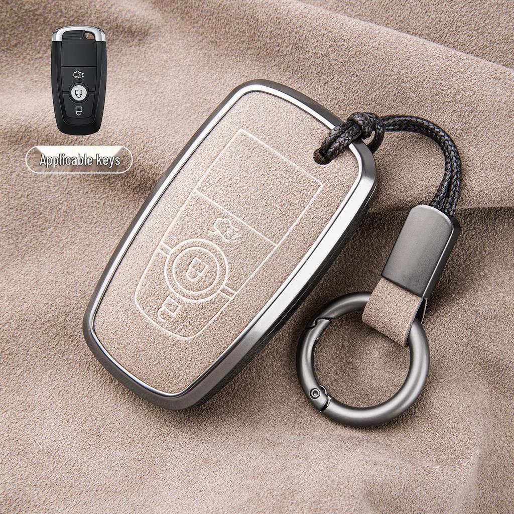 Premium Sheepskin Key Cover for Ford Explorer ST, Edge L, Mondeo EVOS