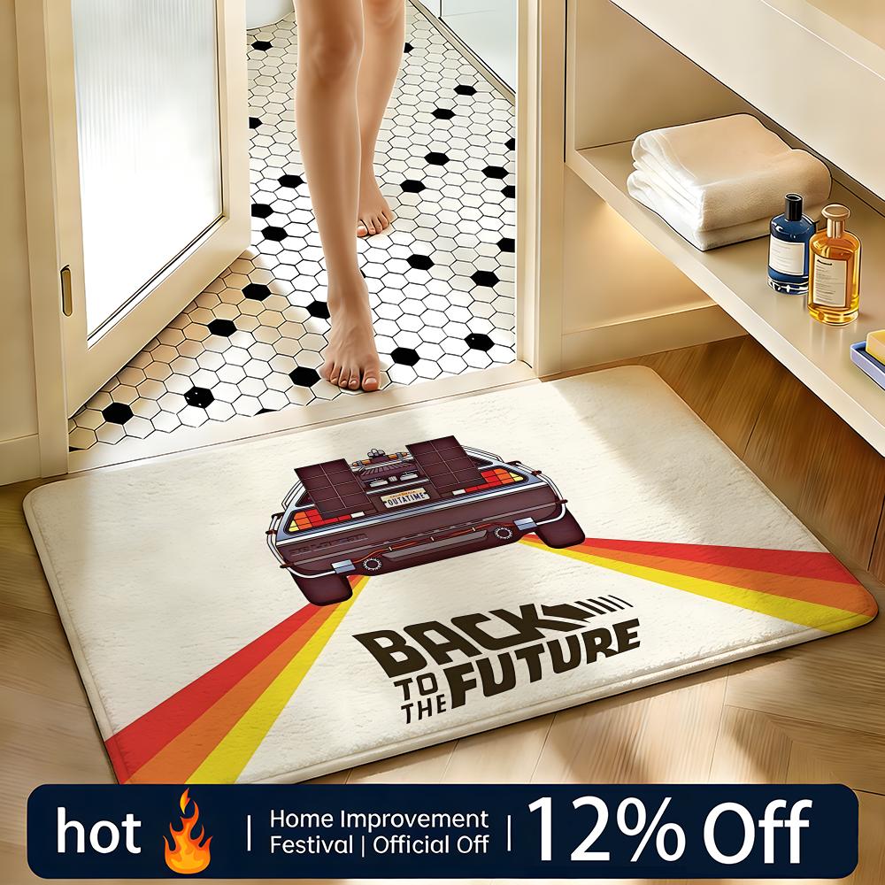 Soft Absorbent Non-Slip Rug Movie B-Back To The Future Floor Mat Home Decor Doormat Bedroom Floor Mat Shower Carpet