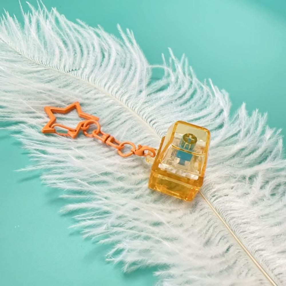 Relaxing DIY Keyboard Fidget Keychain Keys Button Keycap Finger Keyboard Caps With Light Pass The Time Pinch