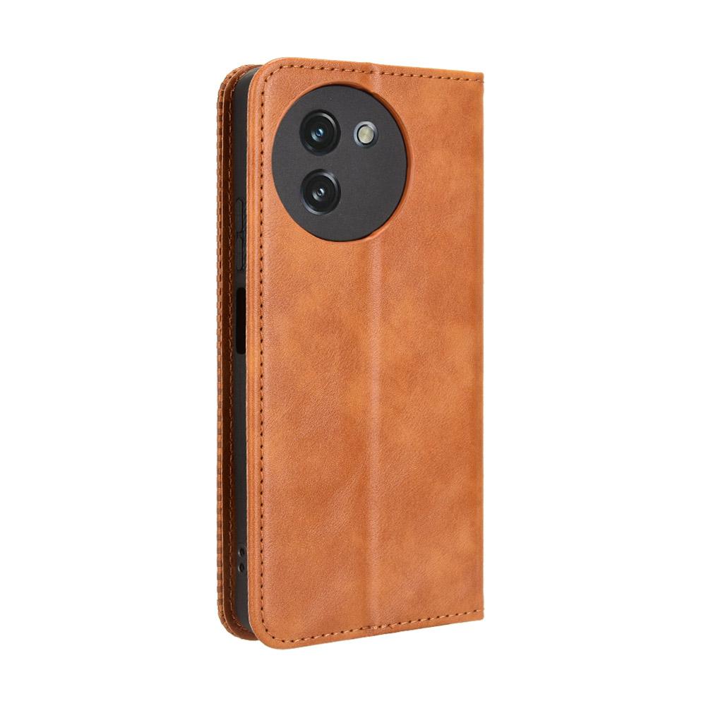 For Doogee Note 59 Pro/Doogee Note 59 Leather Case Wallet Stand Retro Texture Phone Cover