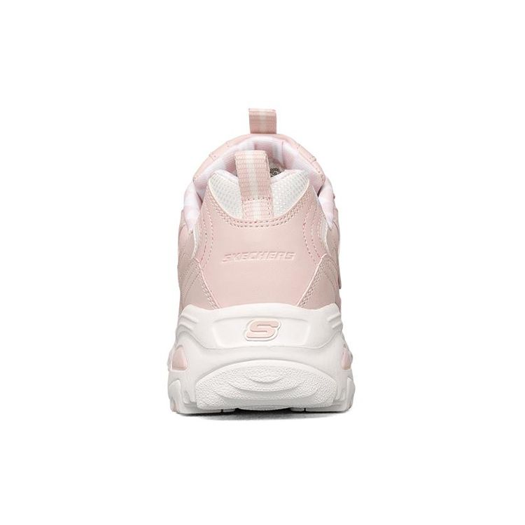 Skechers DLites 1.0 Fabric Mesh Synthetic Leather Sport Comfort Low-Top Lifestyle Shoes Women Sneakers Light-Pink 149227-LTPK