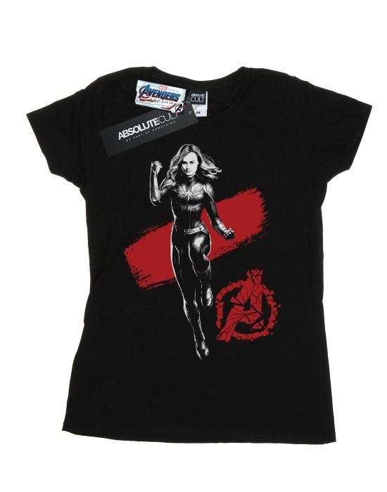 Marvel T-shirt in cotone mono Captain Marvel di Avengers Endgame da donna/donna