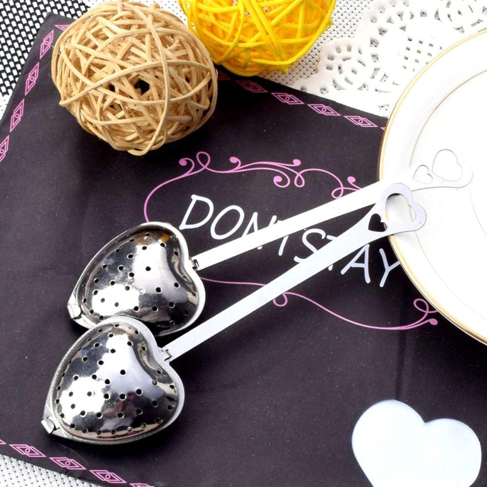 Heart-shaped Stainless Steel Loose Leaf Tea Herb Diffuser Strainer Spoon Filter Tea Infuser