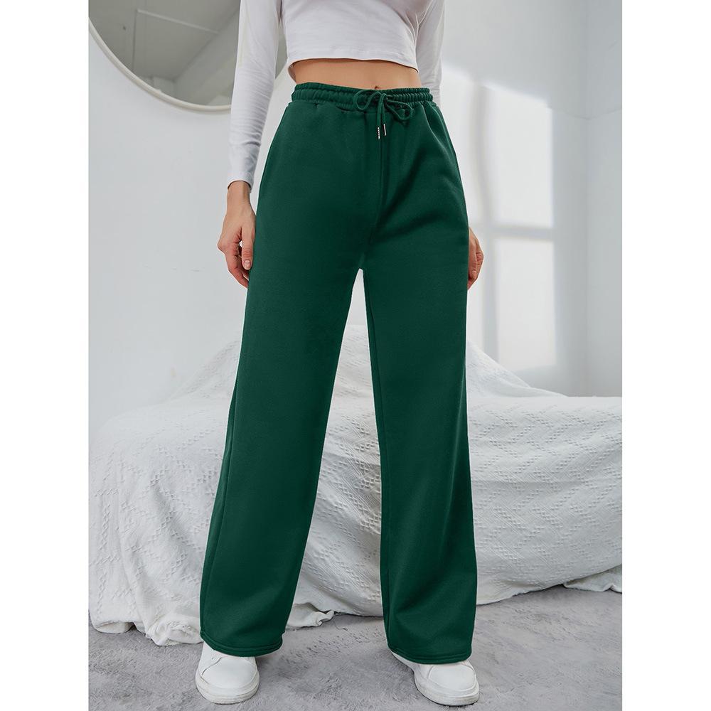 

Autumn/Winter Women s Casual Wide-Leg Elastic Waist Pants, Comfortable Loose Fit XXL