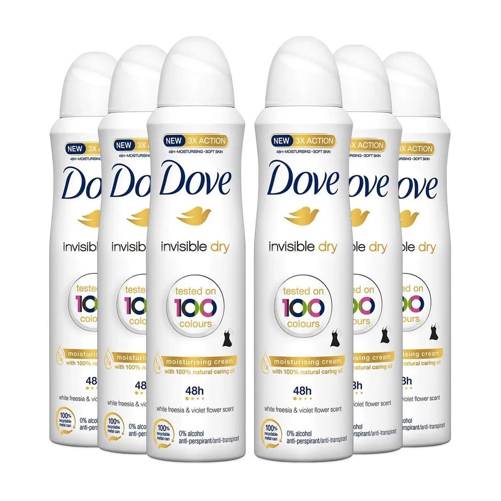 Дезодорант-спрей Dove Invisible Dry 150 мл (6 бутылок)