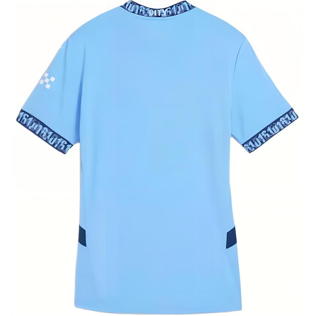 Puma Manchester City 24/25 Series Logo Print Fitted Short Sleeve Football Shirt Women tops Light-Blue 775077-01