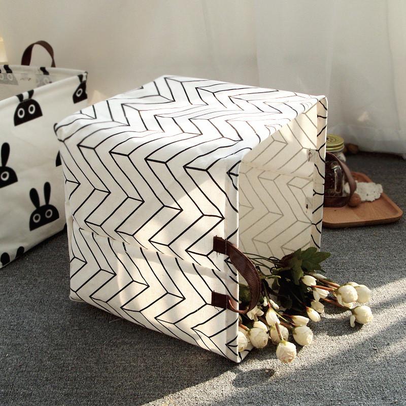 Nordic Fabric Storage Bin With Foldable Design For Home Organization And Toy Storage