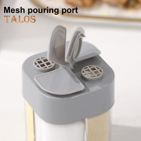 4-i-1 kjøkkenkrydderflaske Krydderbeholder med stor kapasitet BPA-fri fuktsikker salt og pepperkrukke Oppbevaringsflaske