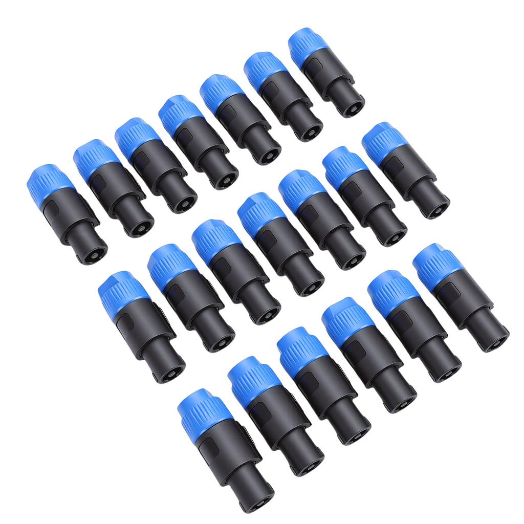 4 Pole Speaker Connector Fit for Speakon NL4FC High Power Speaker Professional Amplifier Twist Lock Plug 20pcs