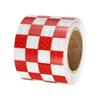 10CM*5M Grid Reflectors Tape Red White Reflective Stickers Waterproof Self-Adhesive Safety Warning Conspicuity Strips For Trucks
