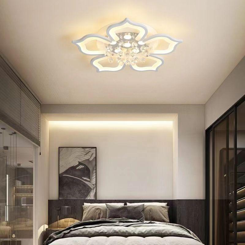 

Простая современная хрустальная лампа для гостиной, круглая потолочная лампа для зала 5 Headlight