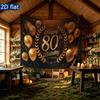 Party Backdrop Birthday 80Th Photo Booth Background Front Door Decor